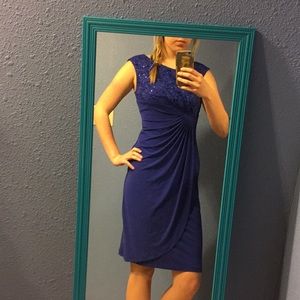 Royal blue mid length dress